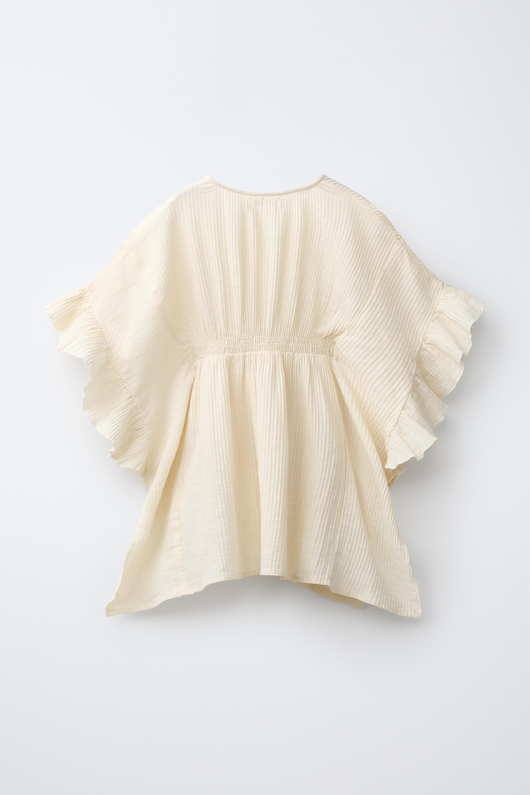 EMBROIDERED LACE INSERT CAFTAN